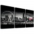 Ulloord Citysacape Canvas Decor Black and White City Picture Artwork for Living Room Bedroom Office Home Decorations Building Panoramic Painting 