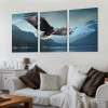 Flying Eagle Canvas Wall Art - Nature Pictures for Wall Decor Snow Mountain Forest Lake Painting Print Artwork for Living Room Bedroom Home Office Wall Decoration