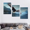 Flying Eagle Canvas Wall Art - Nature Pictures for Wall Decor Snow Mountain Forest Lake Painting Print Artwork for Living Room Bedroom Home Office Wall Decoration