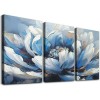 Flower Canvas Wall Art for Living Room Colorful Flower Canvas Painting Wall Decor Abstract Canvas Pictures Floral Artwork for Bathroom Bedroom Living Room Home Office Decor