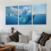 Wall Art Decor Canvas Print Picture Success Inspiration Motivation Iceberg Blue Seawater Bottom Ocean Painting for Dining Room Kitchen Home Decor Framed Ready to Hang