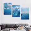 Wall Art Decor Canvas Print Picture Success Inspiration Motivation Iceberg Blue Seawater Bottom Ocean Painting for Dining Room Kitchen Home Decor Framed Ready to Hang