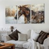 Retro Farmhouse Pictures Prints Decorations Rustic Brown Horse Artwork Large Wall Art Decor Aesthetic for Bedroom Living Room House Bathroom Office