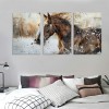 Retro Farmhouse Pictures Prints Decorations Rustic Brown Horse Artwork Large Wall Art Decor Aesthetic for Bedroom Living Room House Bathroom Office