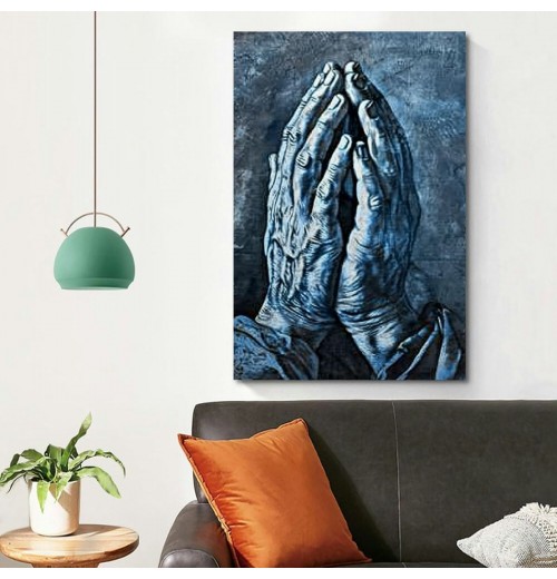 Praying Hands Wall Art Prayer Poster Vintage Famous Painting Framed Wall Hanging Picture Wall Art Renaissance Posters For Home Decor