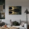 Lake Scenery Canvas Wall Art Hanging Picture Home Decoration Moon Tree Wall Decoration Artwork Bedroom Living Room Decoration