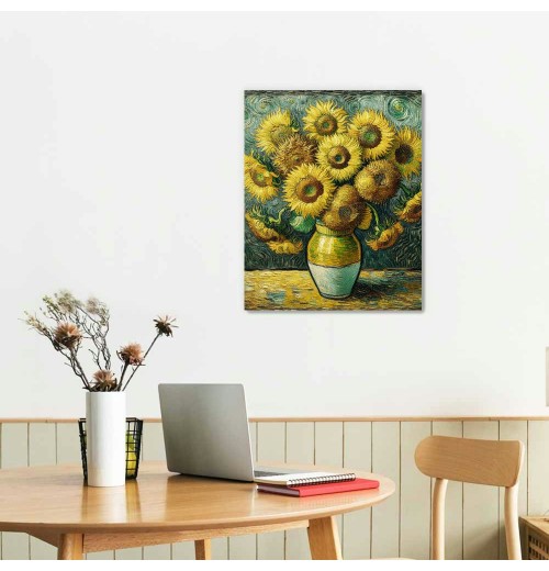 Sunflower Wall Art Canvas Print Living Room Abstract Wall Decor Hanging Pictures Bathroom Bedroom Home Office Decor