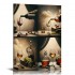 Red Wine Cups Modern Kitchen Wall Art Dinning Room Wall Decor 4 Panels Abstract Canvas Prints Artwork Vintage Pictures Paintings on Canvas Wall Art for Kitchen Home