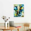 Elephant Picture Wall Art Colorful Animal Canvas Wall Art Modern Wildlife Artwork for Bathroom Bedroom Office Living Room Paintings Decorations Ready to Hang