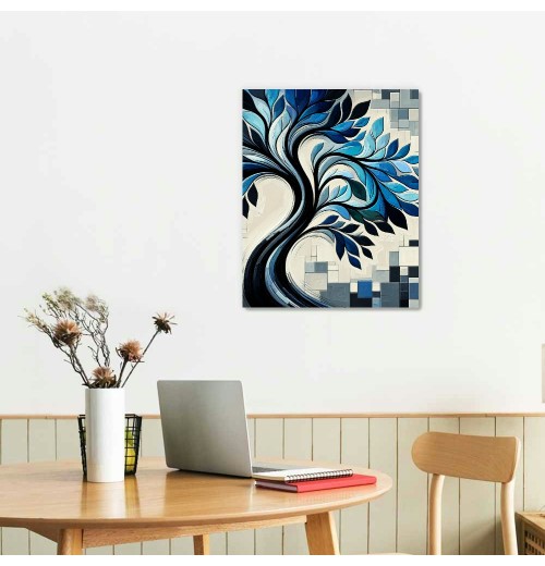 Blue Tree Flowers Oil Paintings on Canvas Abstract Art Pictures Canvas Wall Art Paintings Modern Home Decor Abstract Paintings Ready to Hang