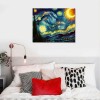 Starry Night Canvas Print of Van Gogh Oil Paintings Reproduction Modern Canvas Print Artwork Abstract Landscape Pictures Printed on Canvas Wall Art for Home Office Decorations